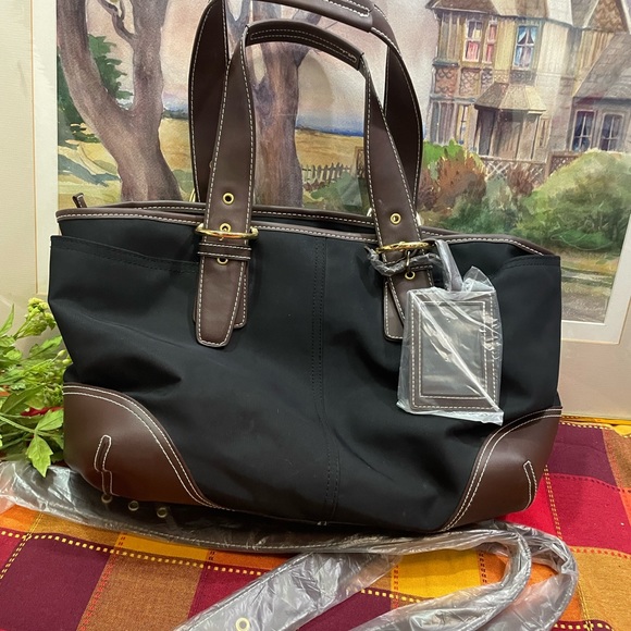 Nylon Leather shoulder straps Bag - Picture 5 of 12